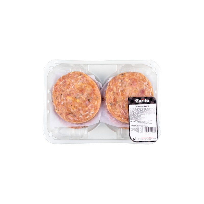 Hamburguesa de pollo de campo