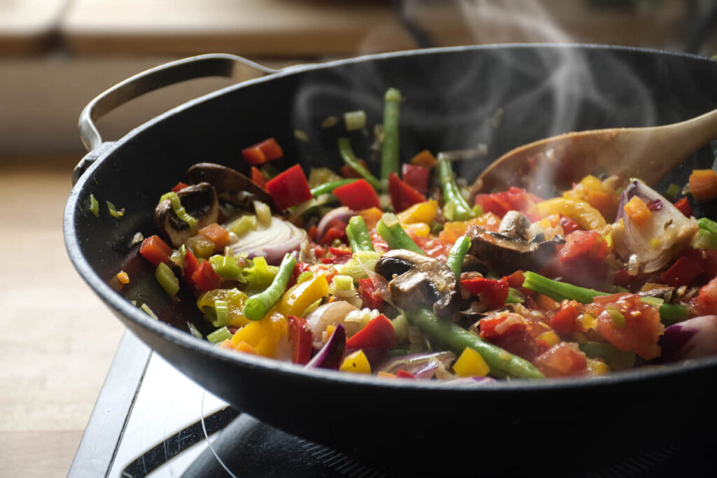 cocinar guarnicion verduras chuleton de ternera